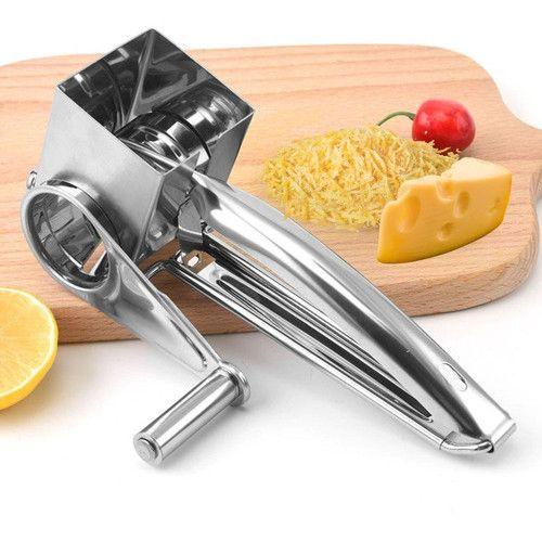 Imagem de Ralador De Queijo Doces Em Aço Inox Profissional Triturador Manual Super Prático