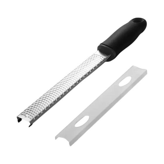 Imagem de Ralador de Queijo e Limão em Aço Inoxidável Antiderrapante com Capa Protetiva