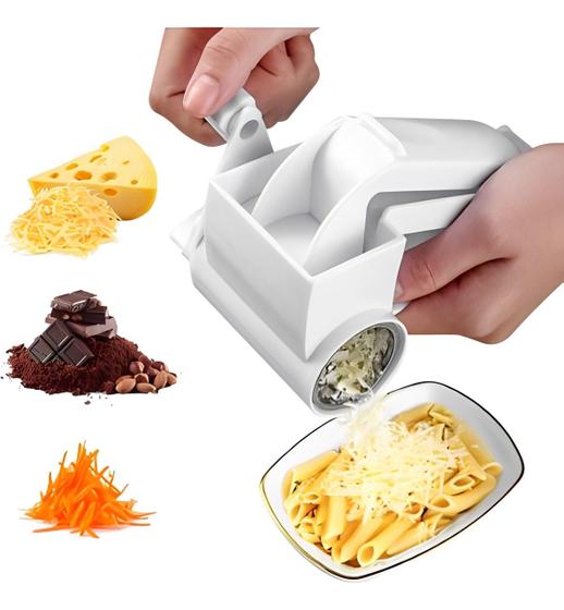 Imagem de Ralador Manual Prático manivela Inox Rala Presunto Queijo