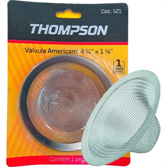 Imagem de Ralinho Aco Inox Thompson Valvula Americana 4.1/2'' - Kit C/12 Pecas