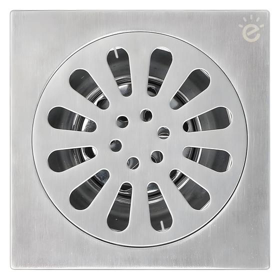 Imagem de Ralo Banheiro Chuveiro Piso Chão Anti Odor Grelha Aço Inox 10cm