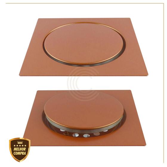 Imagem de Ralo Click Inteligente Para Banheiro Quadrado Inox Cromado Veda Cheiro Cód. 8625