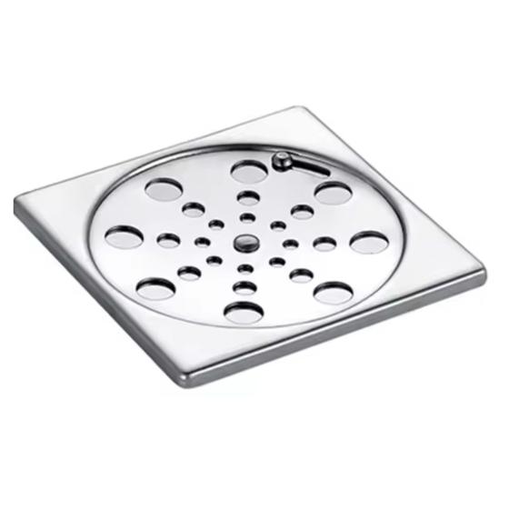 Imagem de Ralo De Banheiro Grelha Com Caixilho Inox Quadrada 15x15