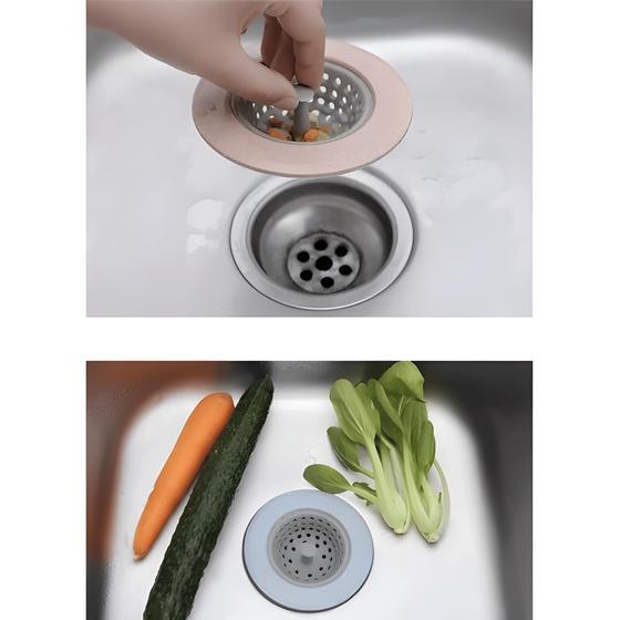 Imagem de Ralo de Silicone Flexivel 11Cm Multiuso Filtro de pia de cozinha, lavatório de vegetais