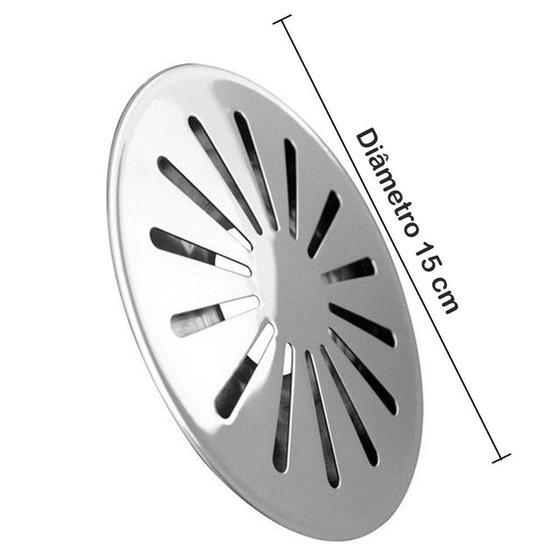 Imagem de Ralo / Dreno de Fundo Inox Encaixe - Inaqua