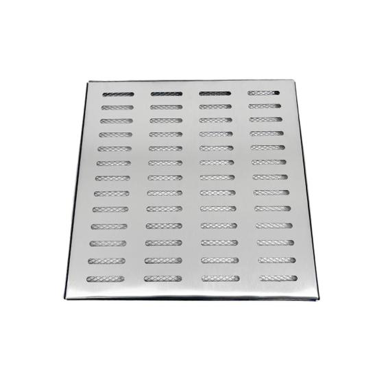 Imagem de Ralo Grelha Área Externa 40cm x 40cm Inox 304 com Aro e Tela
