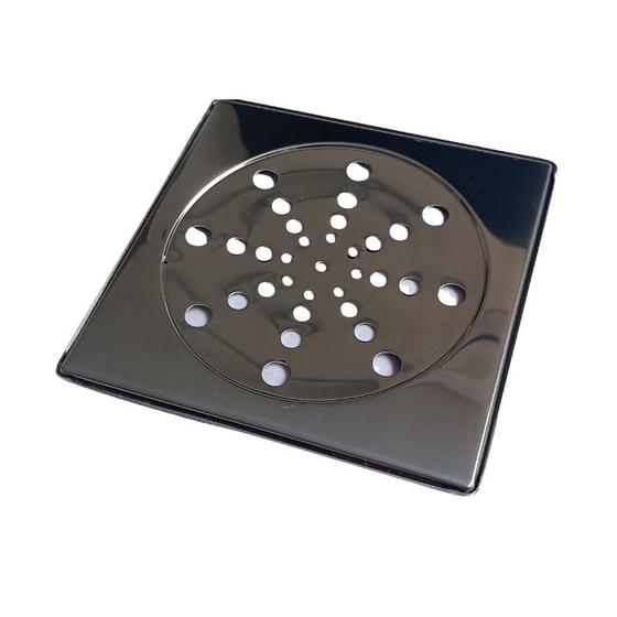 Imagem de Ralo Grelha Inox Quadrada 150 mm Sem Fecho C/Aro Inox  0,6 mm