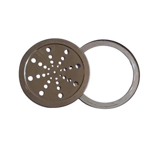 Ralo Grelha Inox Redonda 250 mm - 0,8 mm com aro inox - CIANOX - Ralo ...
