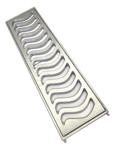 Imagem de Ralo Grelha Linear 15x150 Com Aro De Fixação(03 Pçs 15x50) 