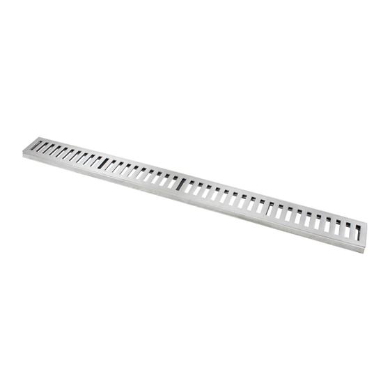 Imagem de Ralo Grelha Linear com Caixilho em Alumínio Polido 10x100cm