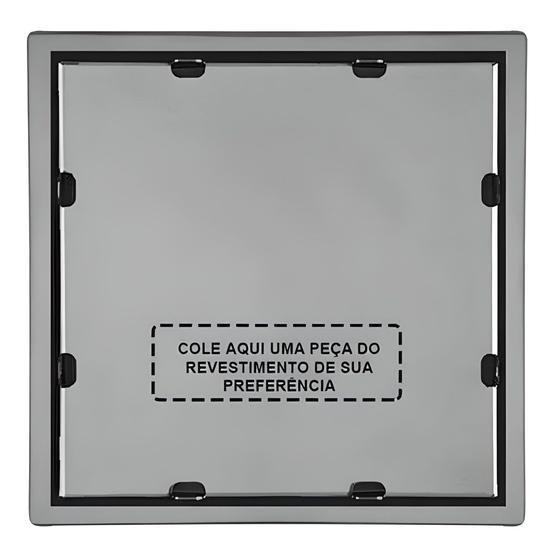 Imagem de Ralo Inox 10x10cm Quattro Oculto Quadrado - Mozaik