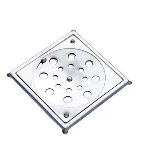 Imagem de Ralo Inox Quadrado Com Castilho 15 X 15 Cm  - Jr Metais