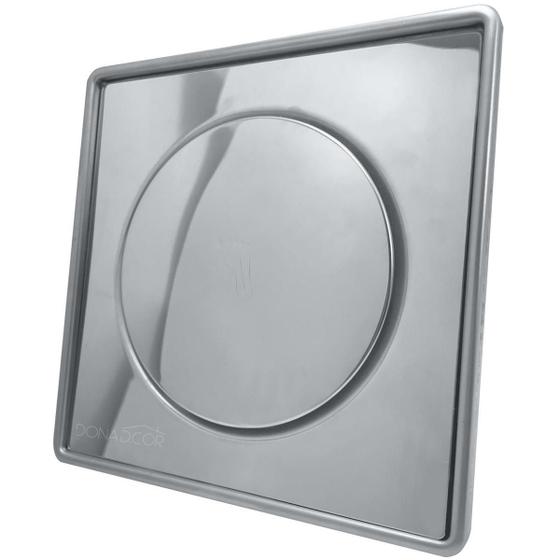 Imagem de Ralo Inteligente Click E Porta Grelha 15X15 Inox Quadrado