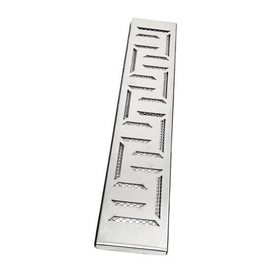 Imagem de Ralo Linear 10x50 Inox 304 Quintal Borda Piscina modelo Oriente com Tela Anti Insetos
