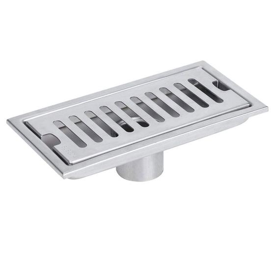 Imagem de Ralo Linear 20cm Aço Inox Banheiro Anti Odor Anti Inseto Area Externa Lavabo Piscina Quintal Higienico Seguro Resistente