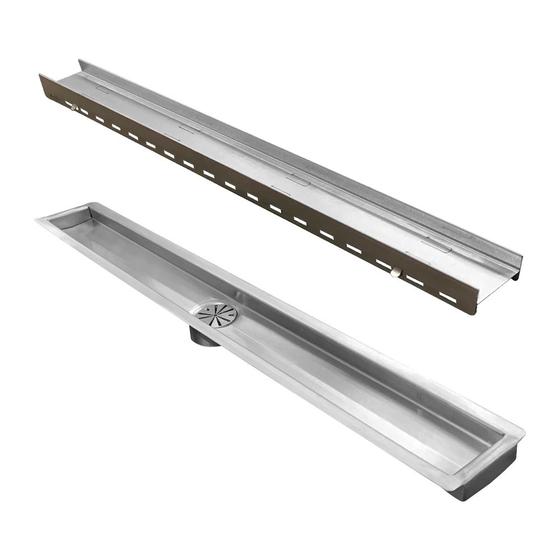 Imagem de Ralo linear 30 cm com saida central m.inox