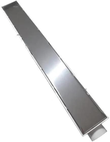 Imagem de Ralo Linear 6x50 Branco Grelha Inox Oculto