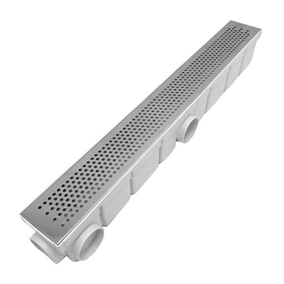 Imagem de Ralo Linear 6x50 Inox Perfurado Quintal Coletor Branc