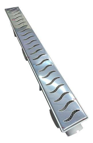 Imagem de Ralo Linear 6x50 Sifonado Anti Inseto Com Grelha Inox 