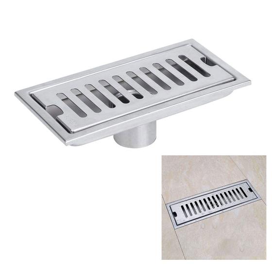 Imagem de Ralo Linear Aço Inox  30cm Banheiro Lavabo Area Externa Anti Odor Anti Inseto Quintal Piscina Higienico Resistente Seguro