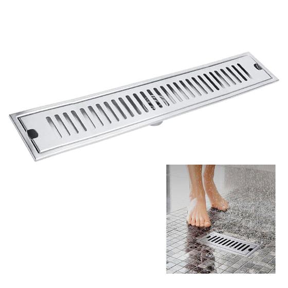 Imagem de Ralo Linear Aço Inox 40cm Banheiro Area Externa Anti Odor Anti Inseto Lavabo Quintal Piscina Seguro Higienico Resistente