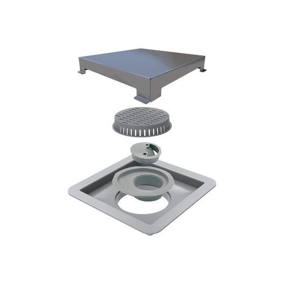 Imagem de Ralo Linear Elleve Square 210 15x15 com Tampa Inox