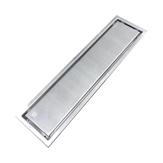 Imagem de Ralo Linear Embralumi Oculto Invisível Piso Aço Inox 30x10cm