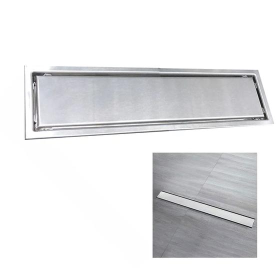 Imagem de Ralo Linear Oculto 30cm Invisivel Inox Banheiro Lavabo Anti Odor Anti Inseto Seguro Higienico Resistente