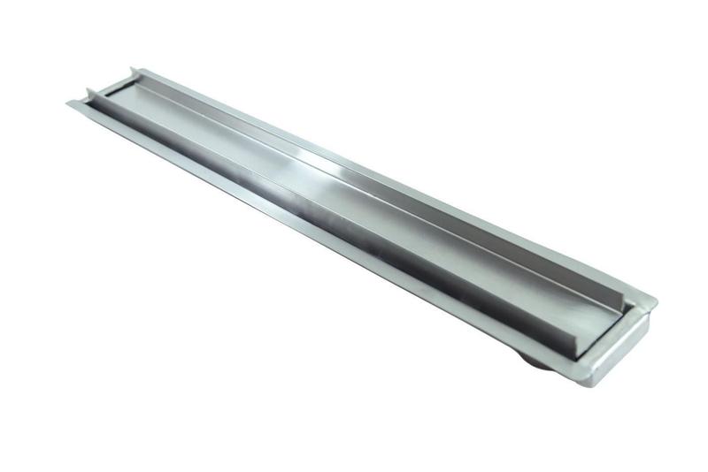 Imagem de Ralo Linear Oculto Saída Lateral 80Cm X 6Cm M1Nox Inox 304