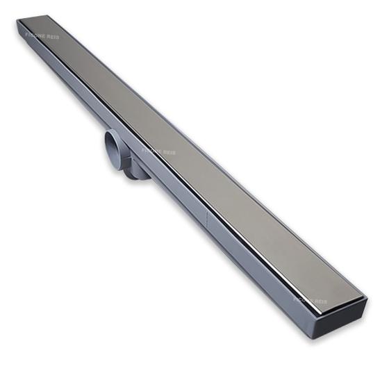 Imagem de Ralo Linear Sifonado com Grelha Inox 5x70 Banheiro modelo Oculta Coletor Cinza - Ficone Reis