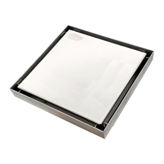 Imagem de Ralo Oculto Escovado Slim 20X20Cm S/Borda Smart Depot