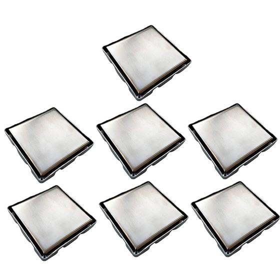 Imagem de Ralo Oculto Invisivel 15X15 Anti Odor Kit 7 Uni Box Banheiro Cozinha Lavabo Discreto Chao Piso Varanda
