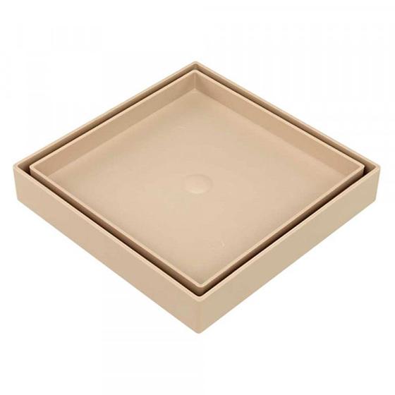 Imagem de Ralo Oculto Invisível 15x15 com Encaixe Universal Bege