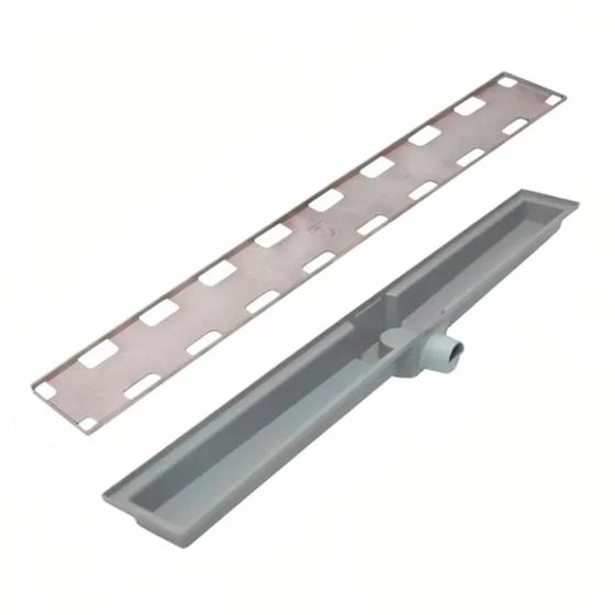 Imagem de Ralo Oculto Linear Inox Seca Piso 7x90 Saida por Baixo 2232