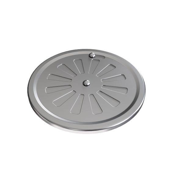 Imagem de Ralo Redondo com Fecho em Aço Inox 10 cm Docol