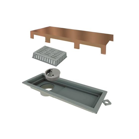 Imagem de Ralo Tiny 25cm Pvc Acabamento Inox Red Linear 2920