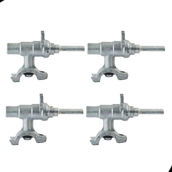 Ramal Cooktop Brastemp rosca original kit 4 peças Cooktop Magazine