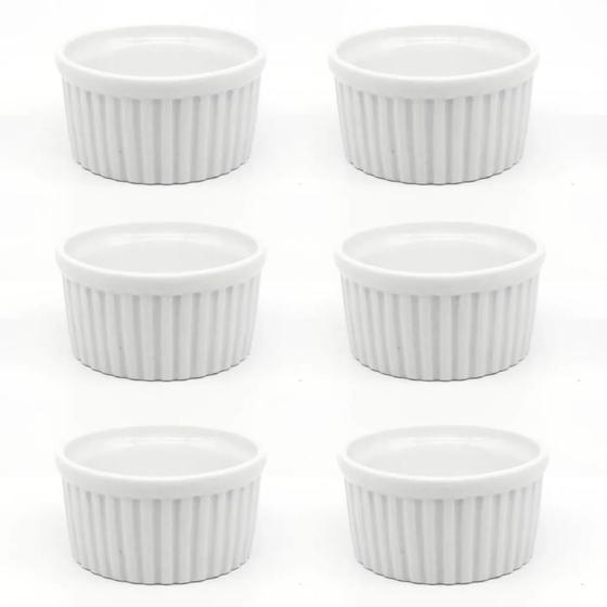 Ramekin Canelado Porcelana 210ml Finger Foods Kit com 6 Like Kitchen
