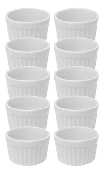 Imagem de Ramekin Canelado Porcelana 40ml Finger Foods Kit Com 48 Cor Branco