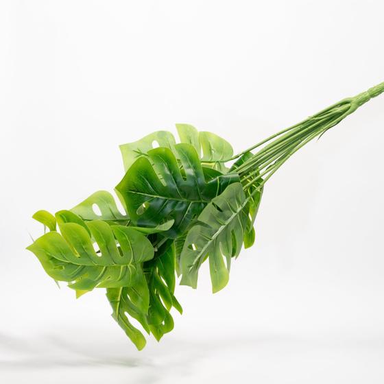 Imagem de Ramo Costela De Adão Decorativo Artificial Plástico 47cm