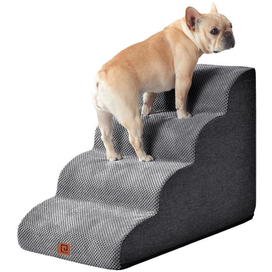 Imagem de Rampa de Escada para Cães EHEYCIGA - Curva, 50cm, 4 Degraus