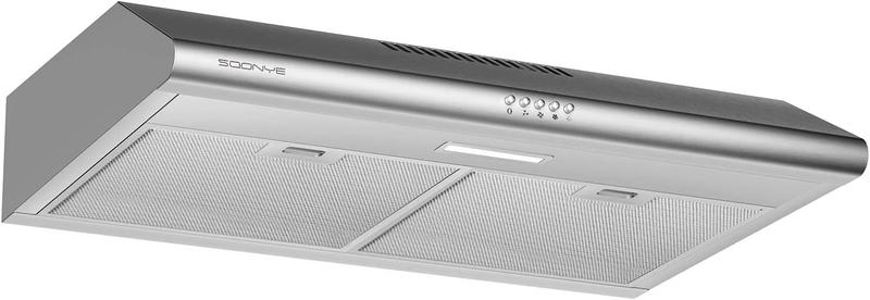 Imagem de Range Hood Soonye em aço inoxidável 76cm com 3 controles de velocidade