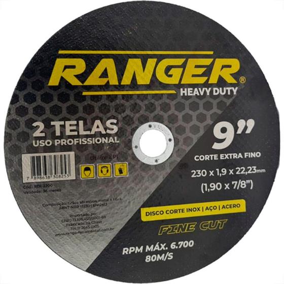 Imagem de Ranger Disco  Ct.Inox 9 X 1.9 X 7/8 - Kit C/5 Un