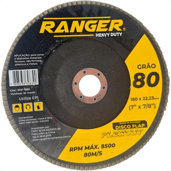 Imagem de Ranger Disco Flap  7 X 80 - Kit C/5 Un