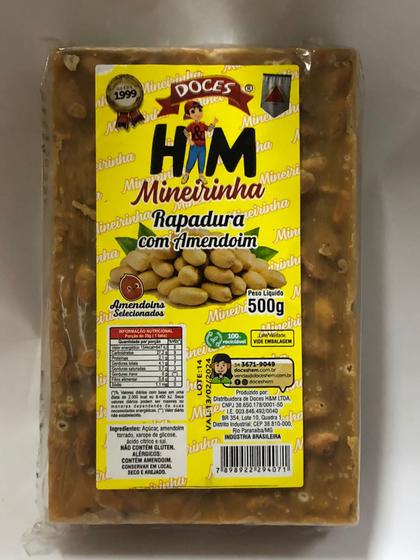 Imagem de Rapadura com amendoim H&M kit 4 unidades