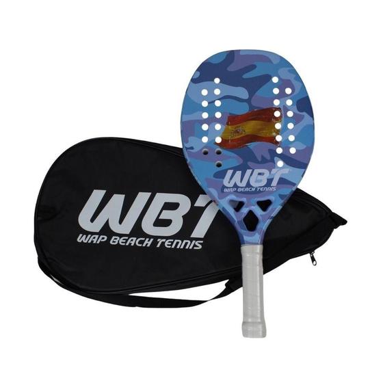Raquete Beach Tennis 100% Fibra De Carbono Com Capa Wbt Menor preço em Raquete Beach Tennis 100% Fibra De Carbono Com Capa Wbt