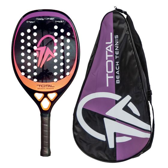 Imagem de Raquete Beach Tennis Carbono 12k Total Pro Sunset + Capa