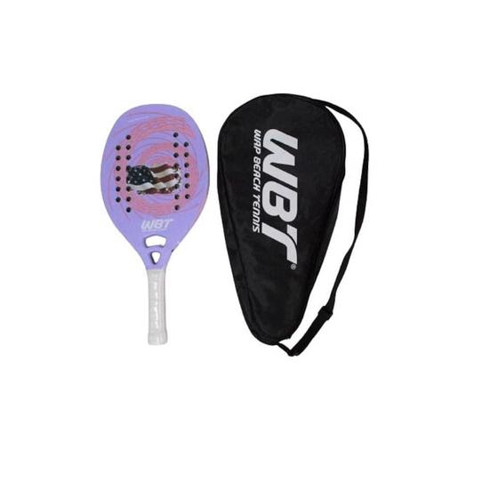 Imagem de Raquete beach tennis carbono 3k wbt american com capa raqueteira tenis de praia profissional