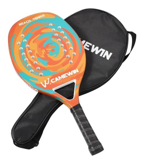 Imagem de Raquete Beach Tennis Fibra Carbono Vidro Camewin Original