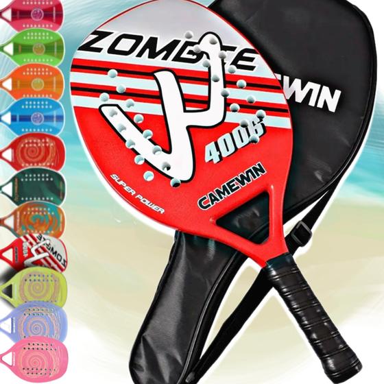 Imagem de Raquete Beach Tennis Fibra Carbono Vidro Camewin Original